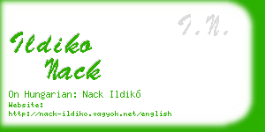 ildiko nack business card